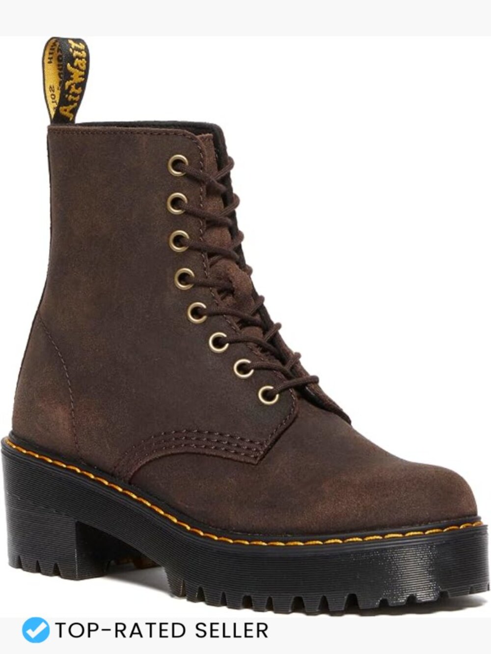 8 Eye Lace Up Combat Boots Ankle High Block Heel Chunky Platform Retro Y2K